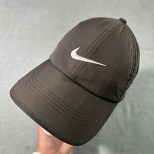 Y2k 2000s Nike 6 Panel Featherlight Hat Cap Strap Tennis Swoosh Tailwind Sports
